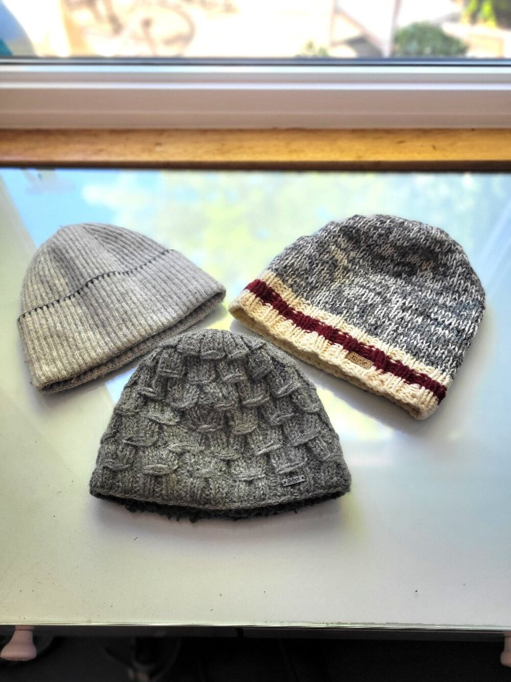 Lot of 3 Assorted Grey Wool/Wool Blend Hats Unisex